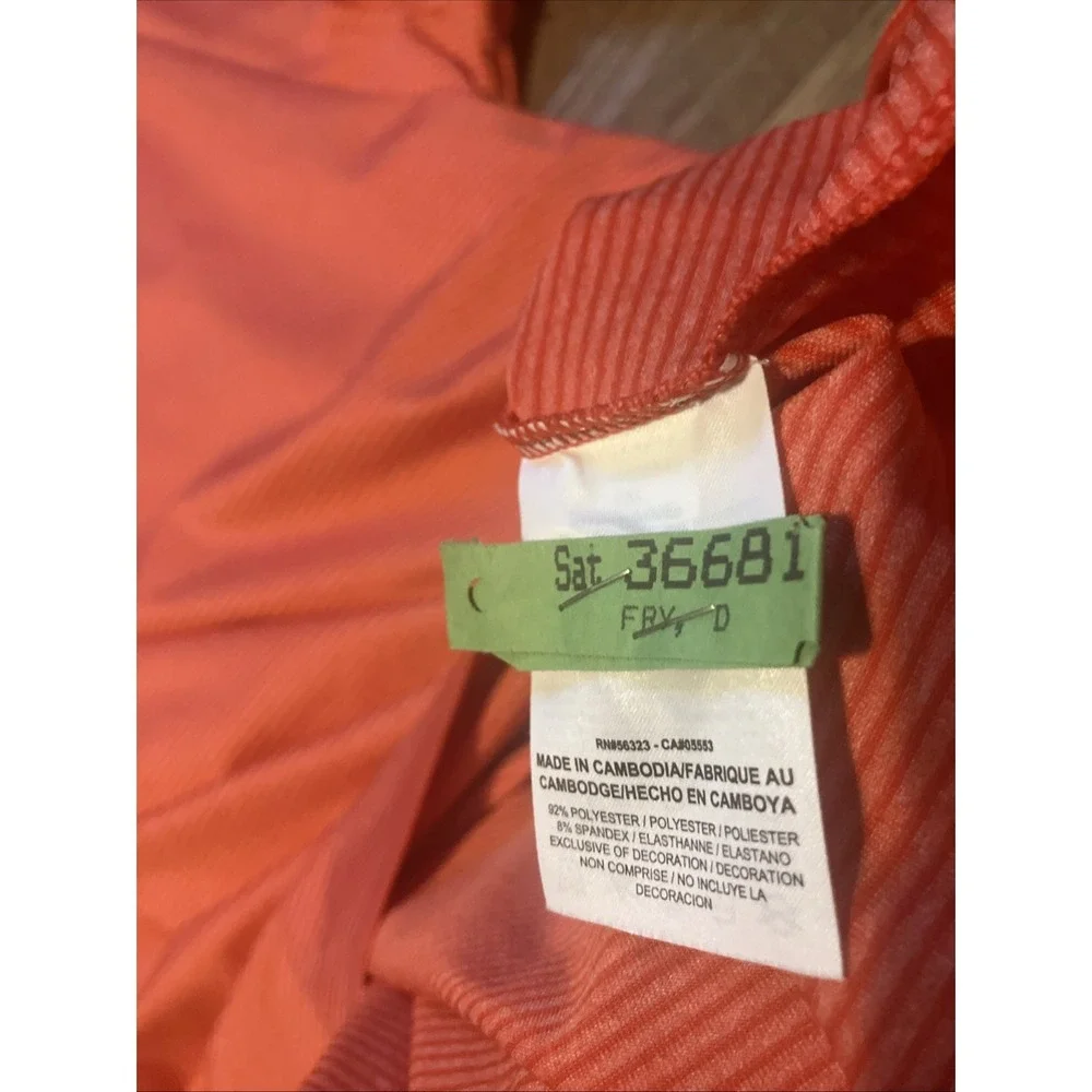 NWT Nike Tiger Woods Collection Dri-Fit Golf Polo Shirt 2XL Orange Stripe